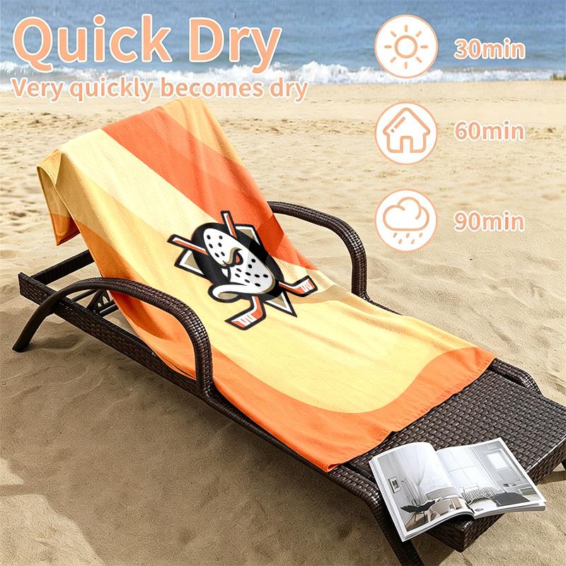 Anaheim Ducks Beach towels also serve as bath towels summer essential a musthave for the outdoors the beach and the pool