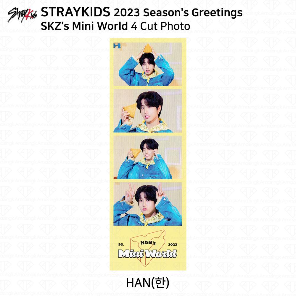 Stray Kids 2023 Новогодние поздравления Селфи Фотокарточка 4cut Photo JYP Shop Benefit
