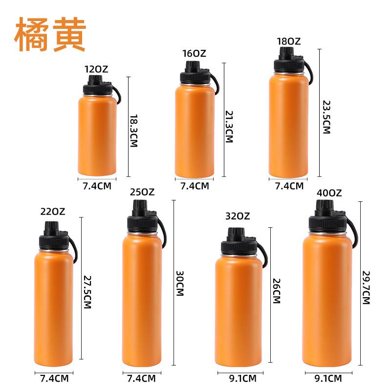 Insulated Water Bottle Stainless Steel Double Wall Vacuum Wide Mouth Sport Bottle with Leakproof Spout Lid
