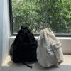 Vintage Student Women All Games Casual Backpacks Chic Cord Drawstring High Capacity Canvas Streetwear Simple Backpacks New