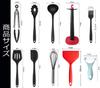 Kitchen Cookware Set of Silicone Convenient Tamagoyaki Cooking Kitchen Food Safety Heat Resistant Tools, 10, Bracket, Storage, Shovel, Utensils,