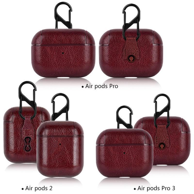 Кожаный защитный чехол для Apple AirPods 2/3/4/Pro2 — доступен в четырех цветах