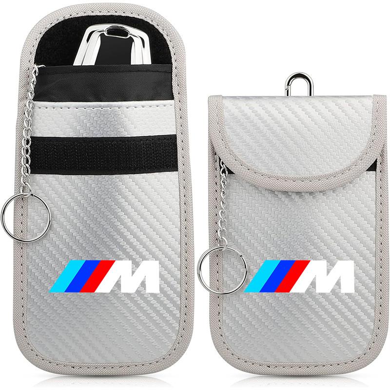 BBIS5 Car Key Case Signal Blocker Bag RFID Shielding Pocket Key Protector Anti-Theft Pouch For BMW E46 E90 E60 F30 F10 E39 E36 E87 E90