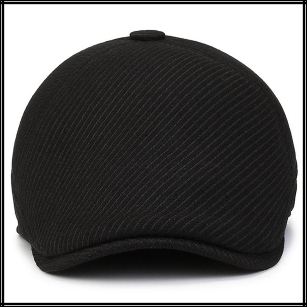 Кепка с холодной простой CZA385 [Белый Клык] Шапка, Наушники, Защита, Дизайн, На открытом воздухе, Стильная, Мужская, (черный)