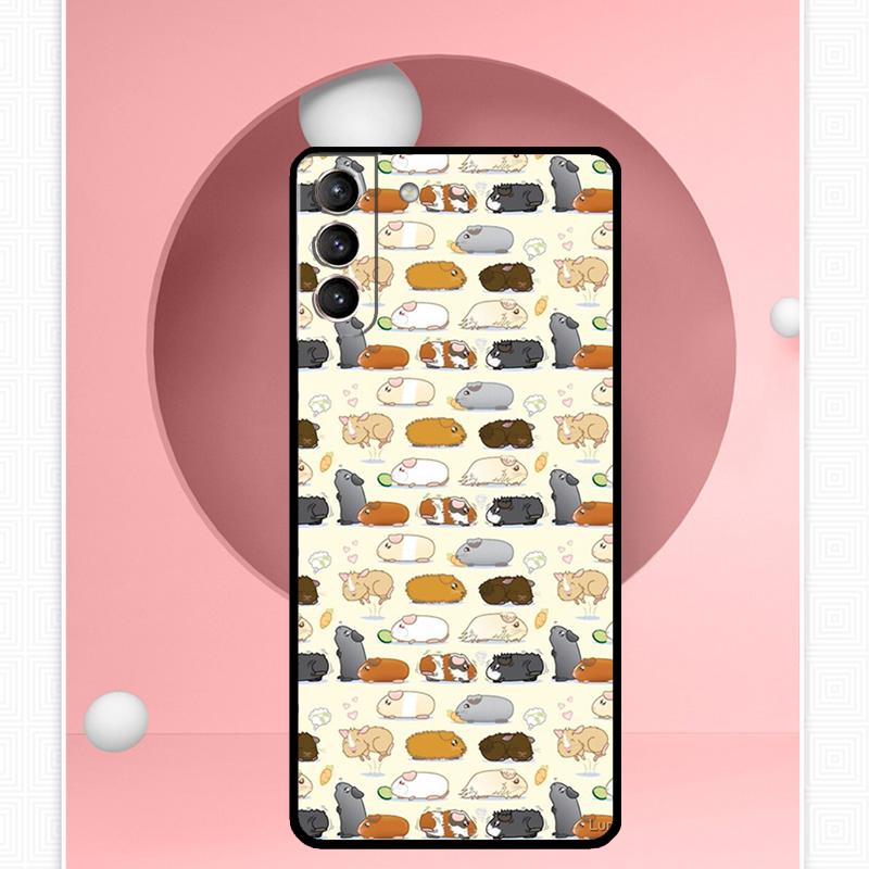 Cute Cartoon Guinea Pig Cover For Samsung Galaxy S23 S24 Ultra S8 S9 S10 S22 Plus Note 10 20 Ultra S20 S21 FE Case