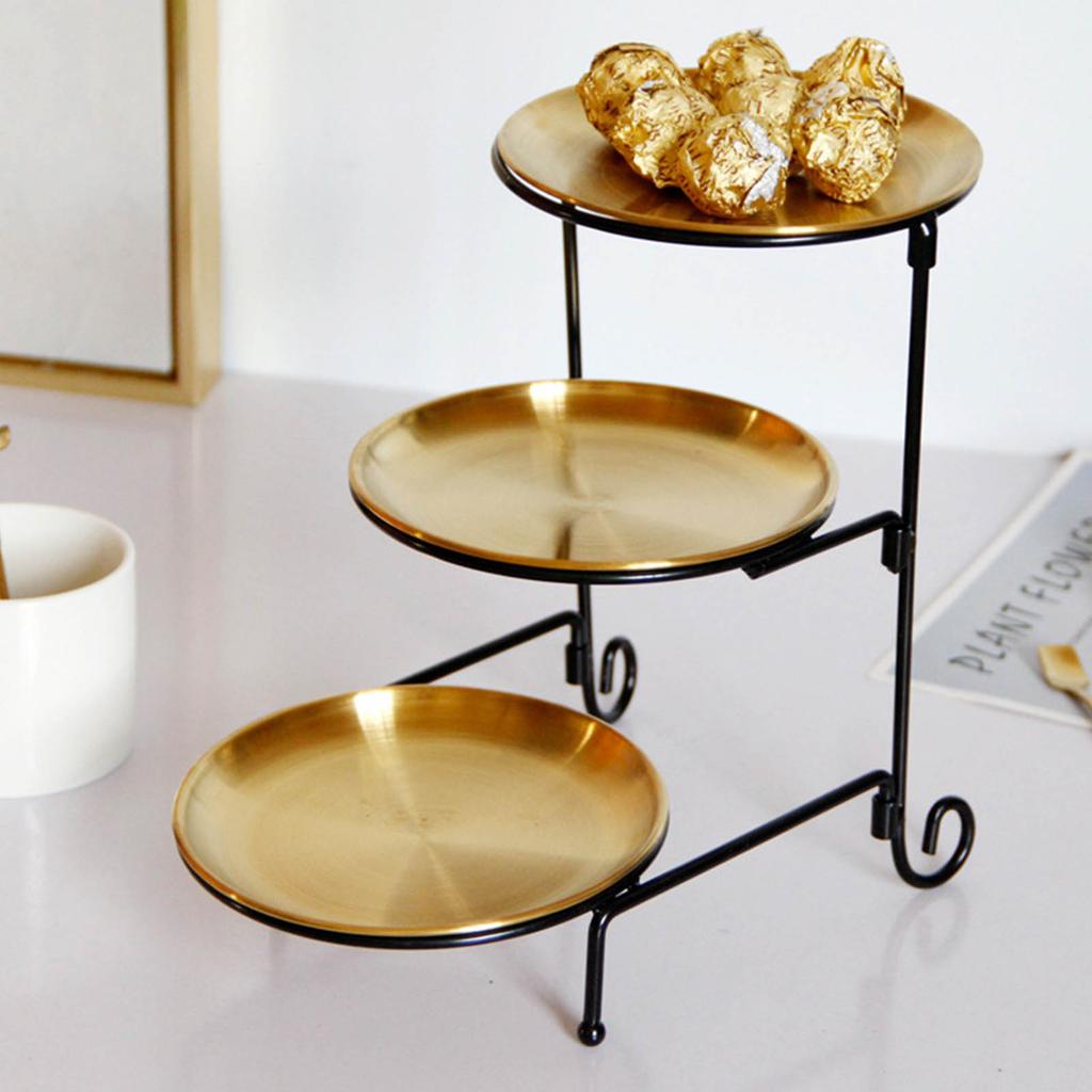 Трехслойная корзина для фруктов из нержавеющей стали, современная многослойная корзина для хранения фруктов и закусок