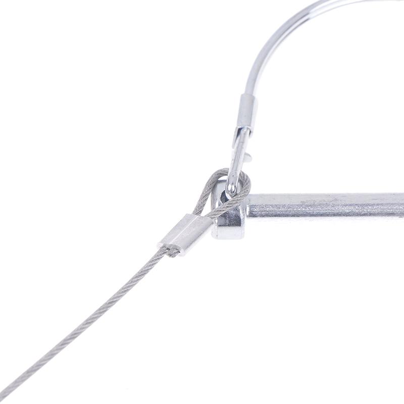 1Pc Stainless Steel Round Arch Wire Shaft Lock Pin With Anti-Lost Rope Coupler Pins Retainer For Farm Trailer Wagon Lawn Garden