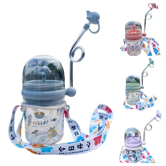 Бутылка-спрей «Кит» с соломинкой, 260 мл, безопасная для детей, для питья, для семейных праздников на открытом воздухе, подарок