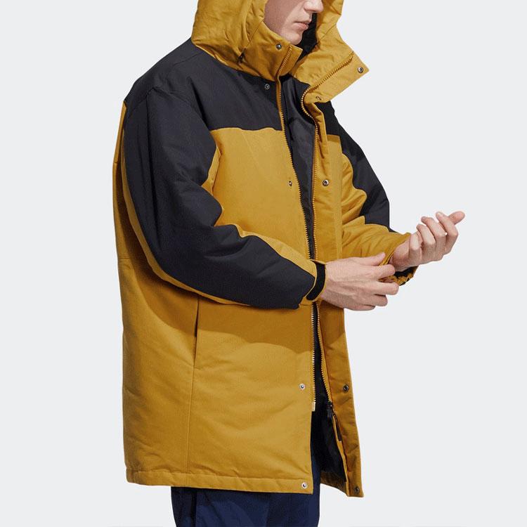 Adidas Outdoor Mid-Length Duck Down Warm Jacket Winter Men Jacket Gold H20758