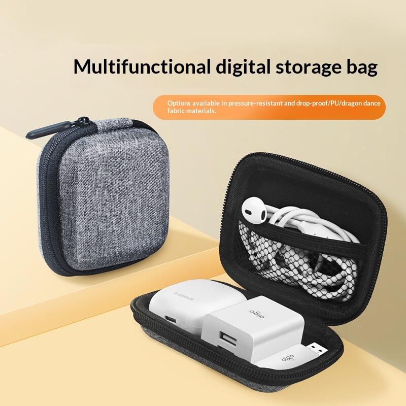 Mini Portable Eva Storage Bag Pouch Carrying Bag Zipper Earphone Case For Airpod Earphone/Phone/Charging Cable Accessories