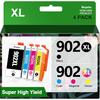 902XL Ink Cartridges for HP Printers Replacement for HP 902XL Ink Cartridges Combo Pack HP902XL Works for OfficeJet 6958 6962 6950 Pro 6978 6968 6975