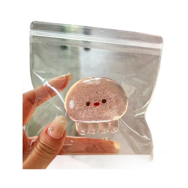 NEW Mochi Taba Squishy Kawaii Mini Cartoon Octopus Soft Sticky Clear Crystal Jellyfish Fidgeting Toy Kids Girl Gift Pendant