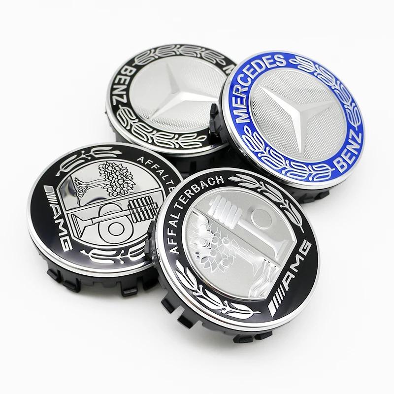 GZB4 75mm Wheel Center Hub Caps for Mercedes Benz AMG C E S Class GLE GLC GLS - Floating Magnetic Levitation Accessories W204 W205 W2