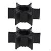 2pcs Black Rubber Water Pump Impeller for Outboard 50hp 60hp Engine