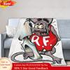Фланелевое одеяло с мультяшным узором Rat Fink - подходит для диванов, кроватей, офисов в любое время года, удобное, индивидуальные одеяла
