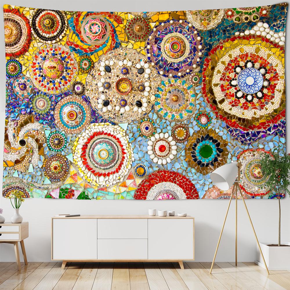 Индийский богемный гобелен настенный гобелен мандала ткань гобелен 3D нефрит бохо домашний декор гостиная фон настенная ткань одеяло