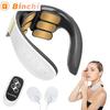 6 головок умный массажер для шеи плечевой массаж шеи уход за здоровьем шейных позвонков вибратор с подогревом облегчение мышц подарок
