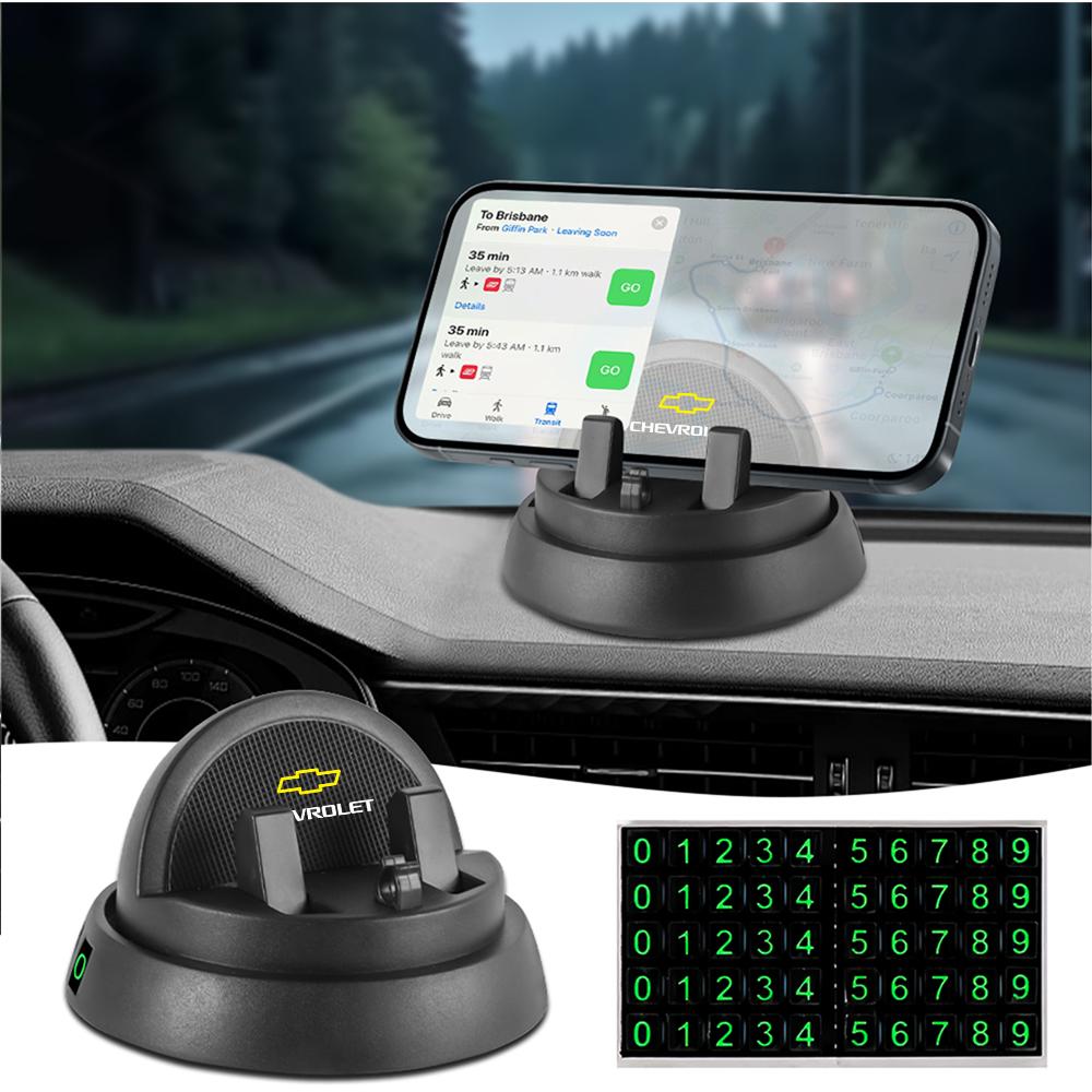 Новый вращающийся на 360° автомобильный держатель для телефона с номером парковки для Chevrolet Spark Sail Aveo Cruze Lacetti Sonic Cobalt Malibu Captiva
