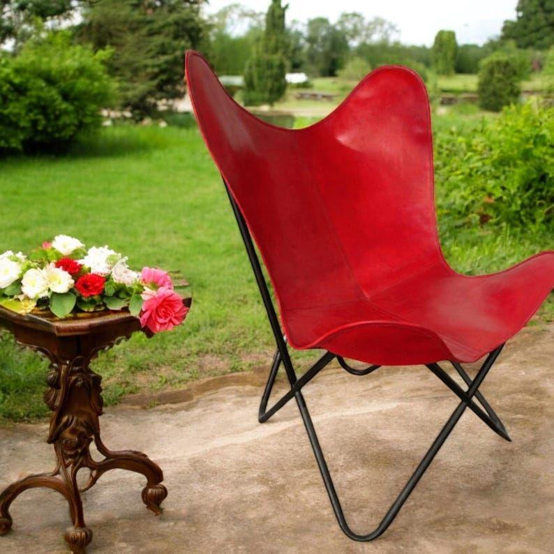 Кресло Butterfly Leather Chair - винтажное кресло в стиле модерн середины века | Кожаное кресло для отдыха ручной работы