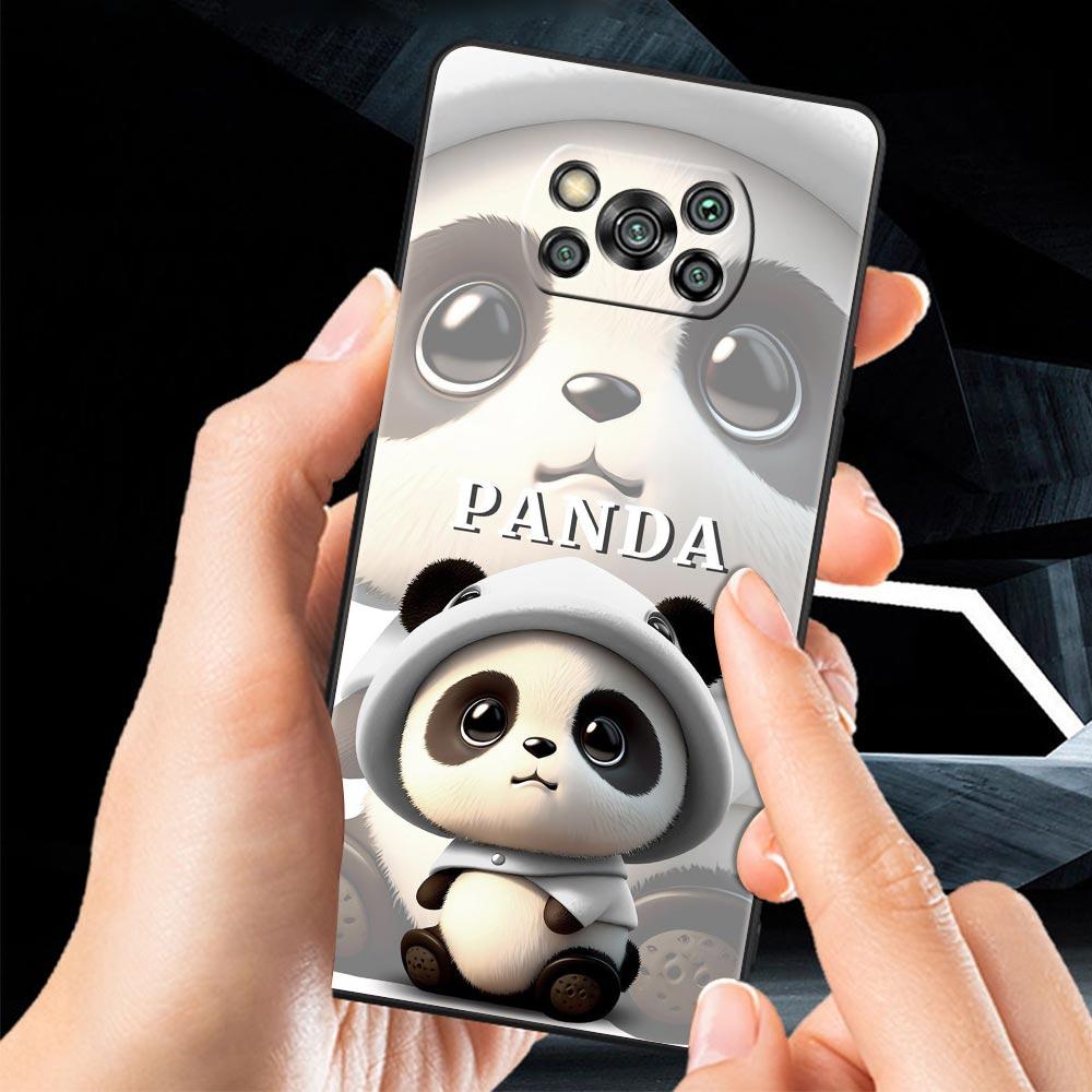 Чехол для телефона Baby Panda для Xiaomi Poco F7 Ultra F6 F5 F4 F3 X6 X5 X4 X3 NFC C51 C55 M4 GT 5G Мягкий ТПУ корпус Fundas Capas