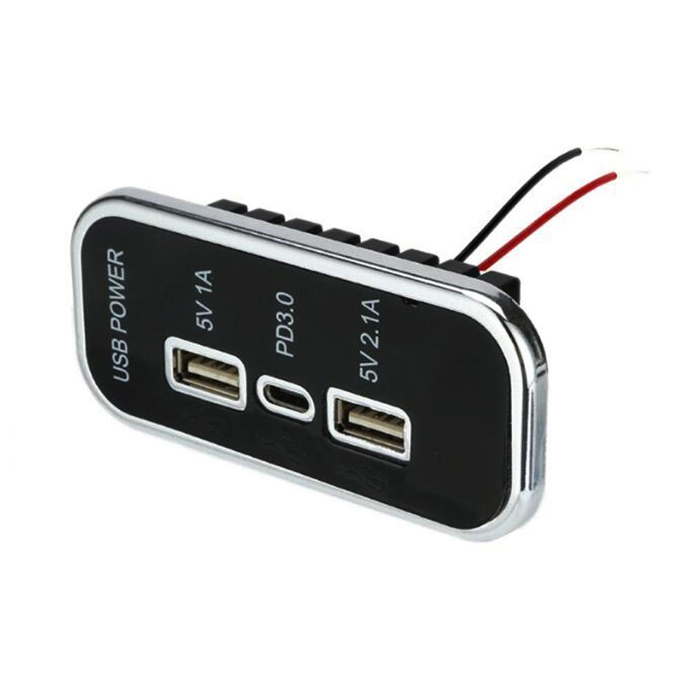 Автомобильные зарядные розетки, модификация, двойной USB и PD, адаптер быстрой зарядки для автомобиля, грузовика, лодки на колесах 12-24 В