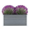 VidaXL Raised Bed Galvanized Steel 100x40x45 Cm Grey Planter Flower Pot 44854