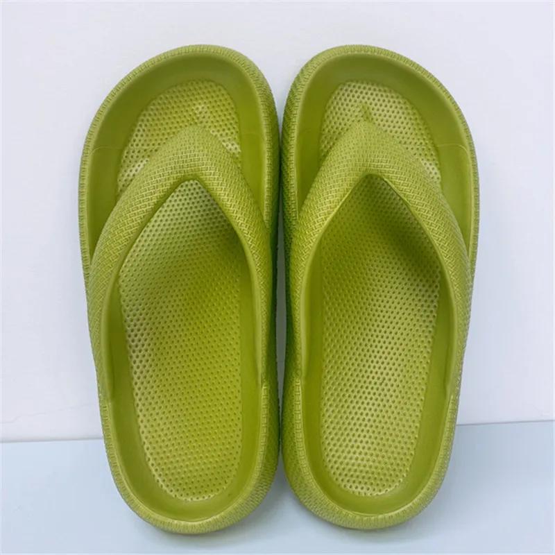 Fashion Flip Flops Wholesale Summer Casual Thong Slippers Outdoor Beach Sandals EVA Flat Platform Comfy Shoes Women Couple Thick Soled