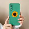 For Huawei Y9S Y7A P Smart 2021 Pro Y5 Y6 Y7 Y9 Prime Phone Cover Fashion Sunflower Liquid Soft Silicone Shockproof Matte Anti Drop For Huawei Bumper