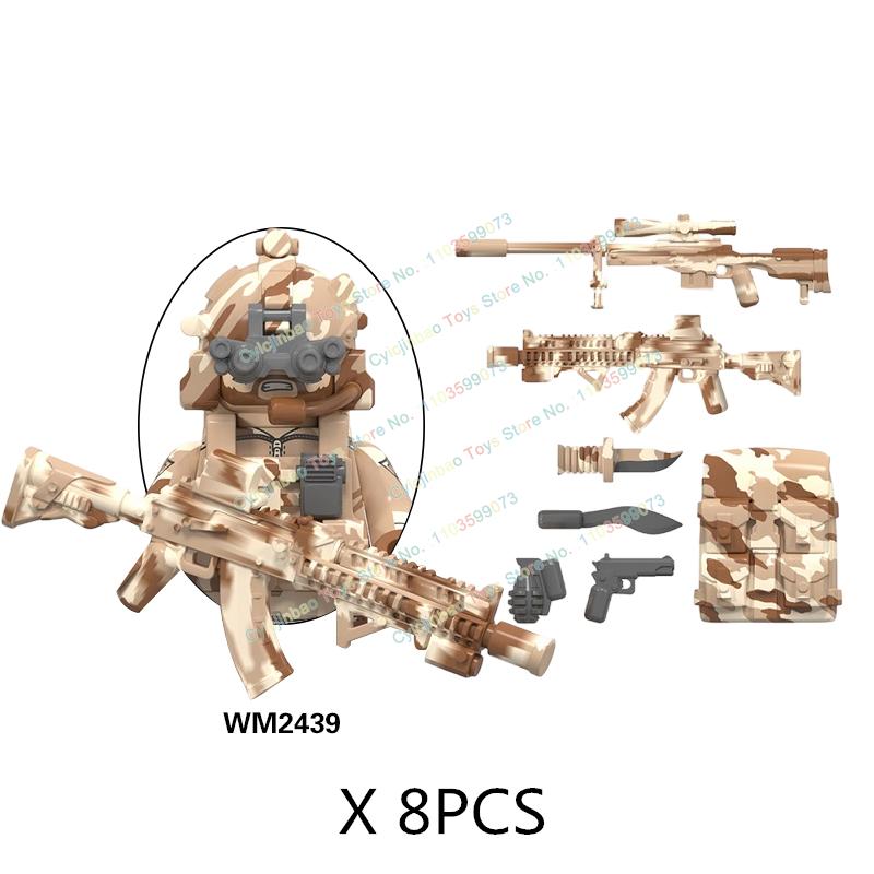 Мини-фигурки спецназа Морские котики Современные солдаты KSK SSO Строительные блоки Игрушки для детей WM6147