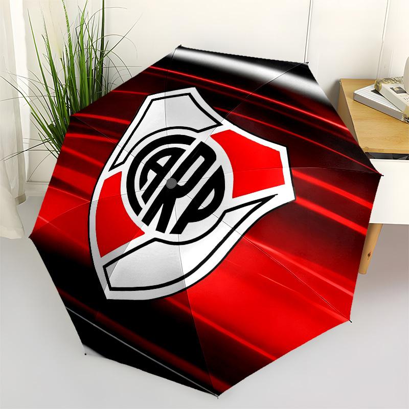 River Plate, Badge Automatic Opening and Closing, 8 rib Structure Portable Umbrella, Suitable for Men and Women in All Seasons Perfect Gift