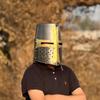 Knight Templar Crusader Helmet Gray Medieval Large Helmet for Roleplay and Cosplay Handmade Helmet