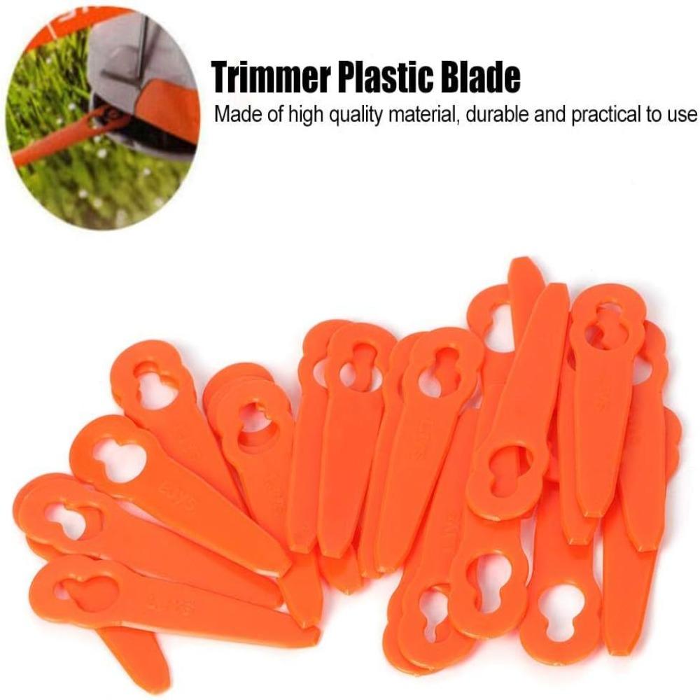 24 Pcs Replacement Part Trimmer Blades Nylon Trimmer Head Replacement Blades Garden Lawn Trimming