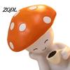 Decorative Mushroom Dolls Meditation Resin Figurine, Cute Red Statue for Desk Office Small Ornaments Windowsills Living Room Tabletop Decor,