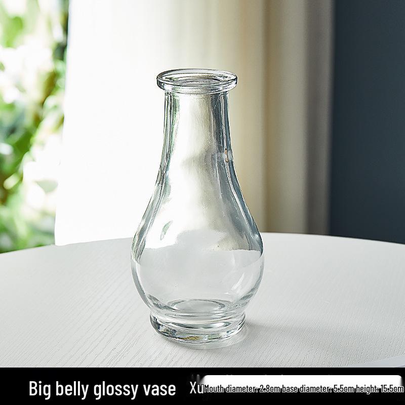 Европейская ваза из рельефного стекла в стиле легкой роскоши для гостиной, для цветочных композиций - Прозрачный гидропонный орнамент