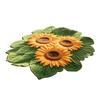 Sunflower Floor Mat Non-Slip Living Room Rug Farmhouse Area Rug Decorative Flower Carpet for Bedroom Playroom Bathroom