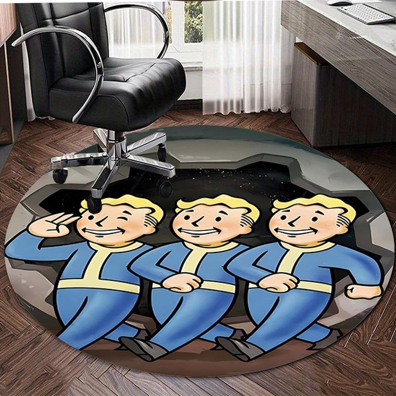1pc NUKA-BOMBS Fallout1 Design Printed Area Round Carpet for Bedroom Living Room Home Decor Rugs Mat Non Slip Mat Rug for Bedside