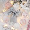 18PCS Ins Pink Boutique Foam Christmas Ball Tree Top Star Set Christmas Decoration Atmosphere Jewelry Christmas Tree Pendant