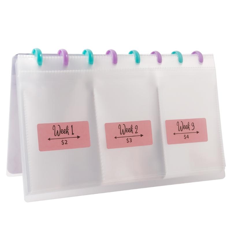 52 Week Savings Challenge Reusable Budget Book with Cash Envelopes Money Binder for Saving Refillable Money Organizers