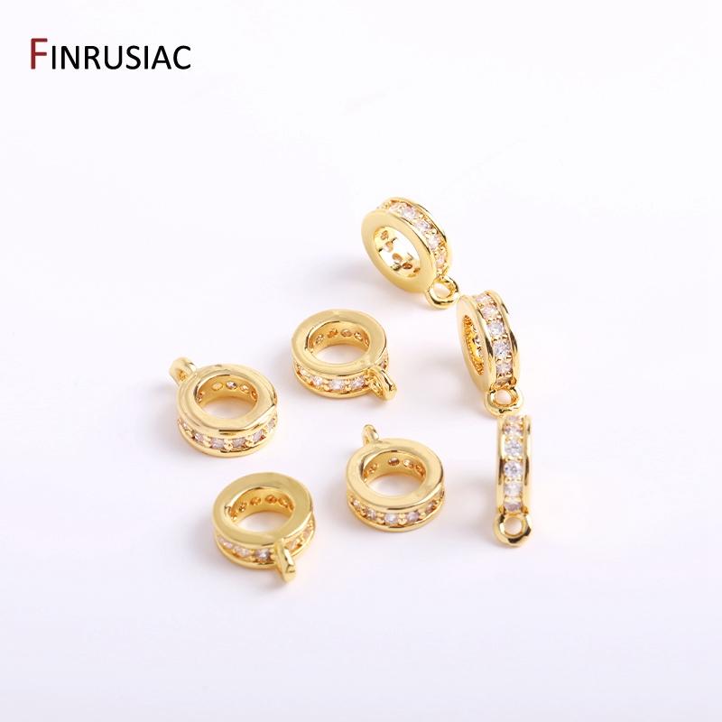 Позолоченная латунь 14K Циркониевый кулон-подвеска Высококачественные соединители для подвесок Для изготовления ювелирных изделий Фурнитура для изготовления ожерелий
