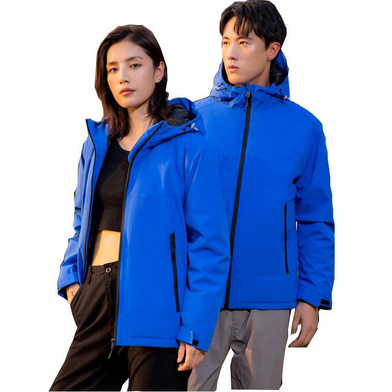 Мужская и женская куртка с хлопковой подкладкой: Толстая, Теплая, С капюшоном, Ветровка с настраиваемым логотипом для работы на открытом воздухе