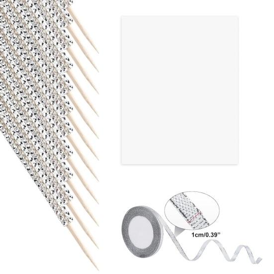 Набор из 24 палочек и мешочков для приготовления конфет из натурального дерева, палочки для карамели со стразами, мешочки для шоколада, набор для самостоятельной выпечки тортов, печенья