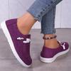 Flat Heels Canvas Shoes for Women  Solid Color Soft Sole Casual Shoes Woman Fashion Outdoor Loafers Shoes Big Size 43
