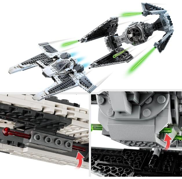 LEGO Star Wars 75348 Мандалорианский истребитель "Клык" против TIE-перехватчика