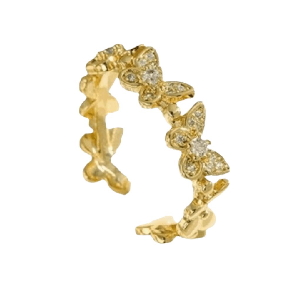 Dainty Jewelry Butterfly Rings Vintage Finger Rings New Fashion Zircon Rings Valentine‘s Day