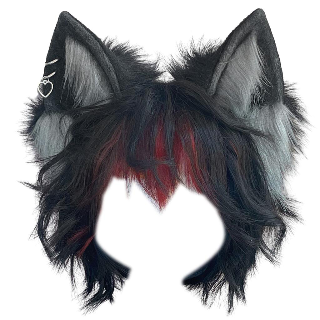 Handmade Wolf Ear Headband Kitten Girls Cosplay Accessories Beast Ears Fursuit Masquerade Halloween Cosplay Party