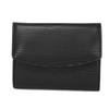 Used LV Logo Embossed Black Card Case with Gusset, Bifold, Epi Noir, 12564 Porte Monnaie Simple M63412 7943, Unisex