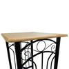 Bartisch and Hocker Set 3 piece Wood and Steel