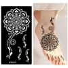 Floral India Temporary Tattoo Ethnic Style Black Tattoo Decals Flower Tattoo Stickers  Gifts