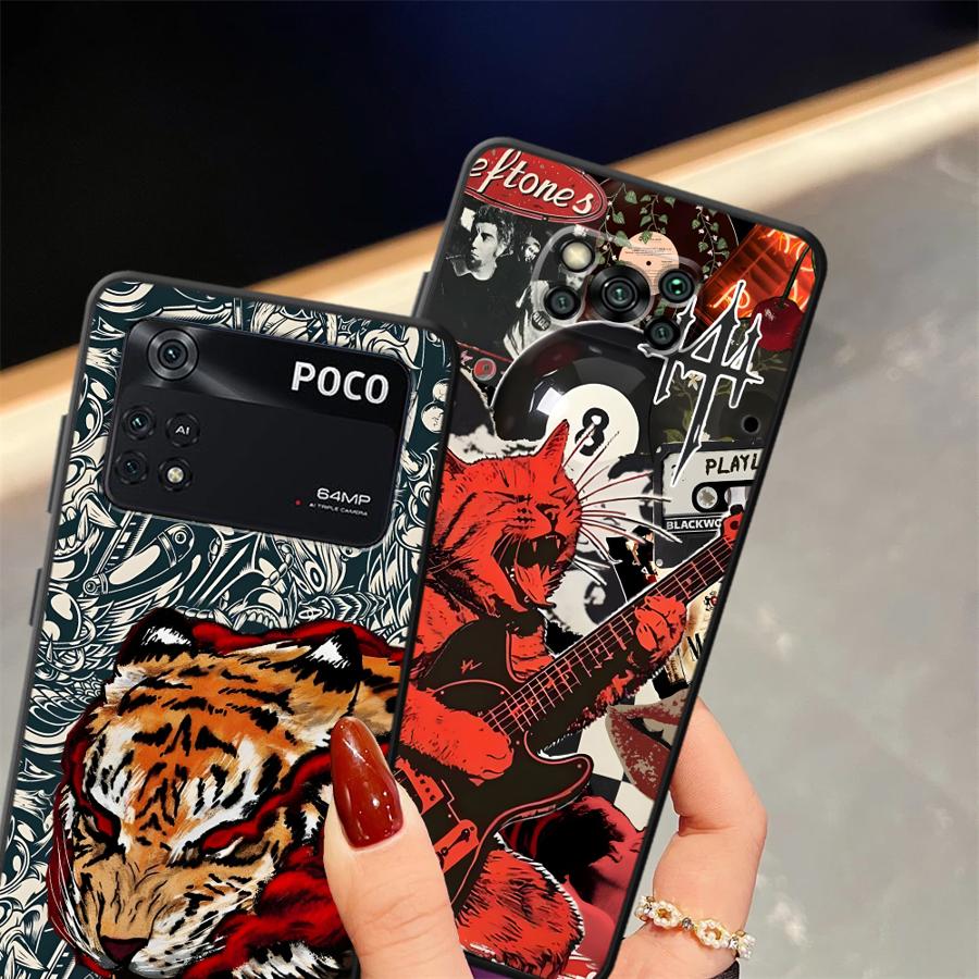 Чехол для Xiaomi Poco F8 X3 X4 X5 X7 Pro M5 F1 C50 C61 F3 C75 C71 M3 M4 M7 Funda Чехол для телефона Крутой Кот Тигр