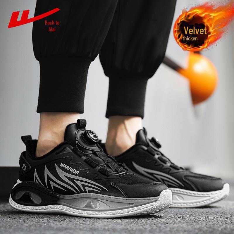 Мужские зимние кроссовки Warrior с водонепроницаемым нескользящим покрытием и подкладкой из бархата и хлопка